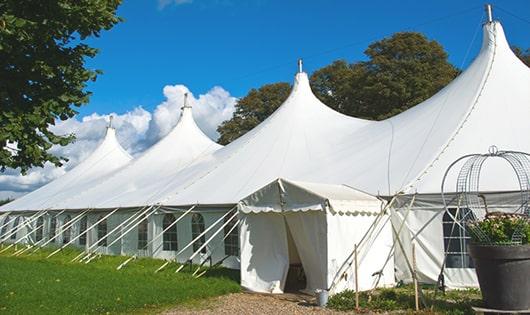 high-quality portable toilets stationed at a wedding, meeting the needs of guests throughout the outdoor reception in Belvedere